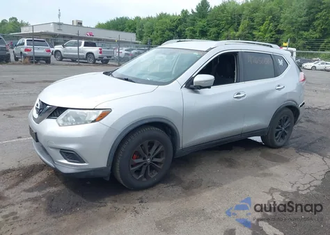 2015 Nissan Rogue Sv z USA, uszkodzony, nr VIN KNMAT2MV3FP537460